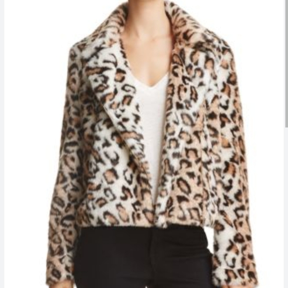 Sunset + Spring Faux Fur Leopard Jacket - Picture 1 of 2